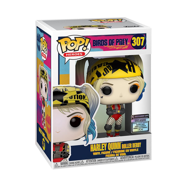 Birds of Prey Harley Quinn Roller Derby Pop! Vinyl Figure with Collectible Card - Entertainment Earth Exclusive