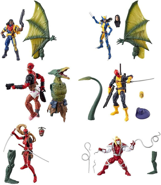 Deadpool Marvel Legends Wave  Set of 6 Figures (Dr. Karl Lykos, Marvel's Sauron BAF)