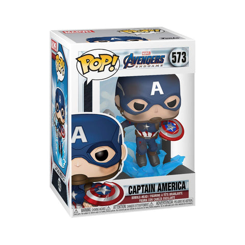 Funko Pop! Marvel: Avengers Endgame - Captain America with Broken Shield & Hammer