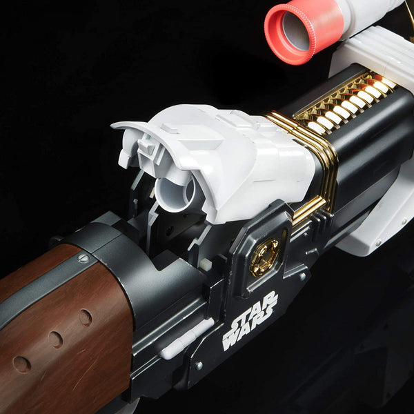 NERF Star Wars Amban Phase-Pulse Blaster, The Mandalorian, Scope with Illuminated Lens, 10 Darts, Blaster Sounds, 50.25 Inches Long