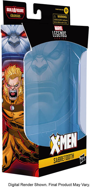 Hasbro Marvel Legends Series 6-inch Scale Action Figure Toy Sabretooth, Premium Design, 1 Figure, 3 Accessories, and 1 Build-A-Figure Part