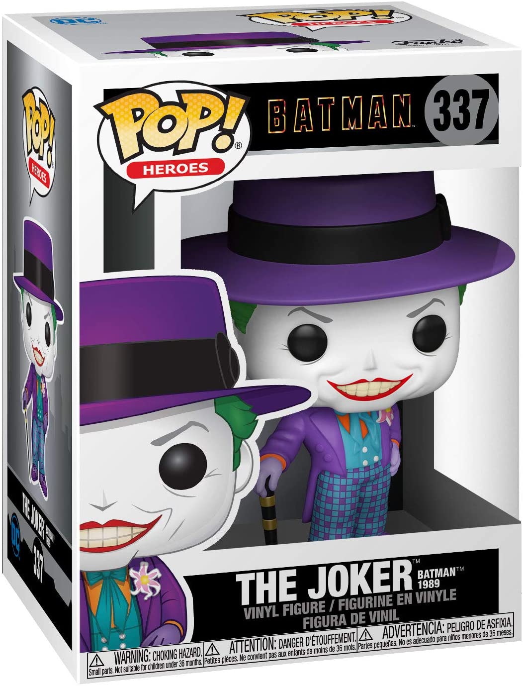 Funko Pop! Heroes:Batman 1989-Joker with Hat and Chase Bundle