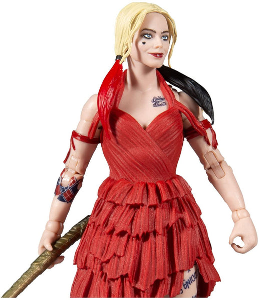 McFarlane Toys DC Multiverse Harley Quinn (The Suicide Squad) 7" Action Figure with Build-A King Shark Piece and Accessories