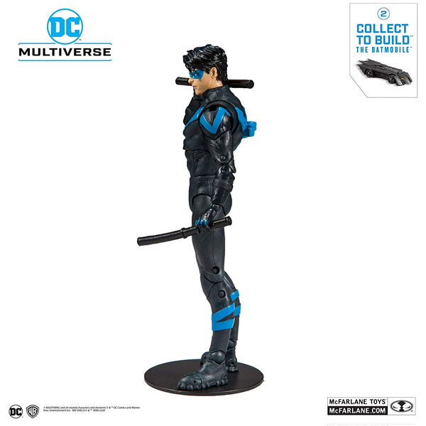 McFarlane DC Multiverse Nightwing: Better Than Batman Action Figure with Build-A Rebirth Batmobile (Piece 2)