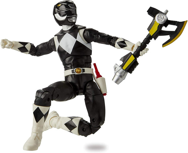 Power Rangers Lightning Collection Mighty Morphin Black Ranger 6-Inch Premium Collectible Action Figure Toy with Accessories
