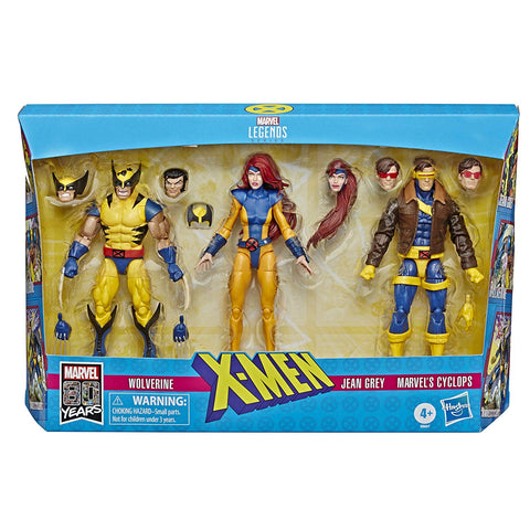 Marvel Legends X-Men Jean Grey, Cyclops, and Wolverine 6-Inch Action Figure 3-Pack