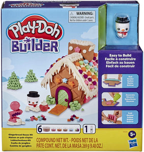 Play-Doh Builder Gingerbread House Toy Building Kit for Kids 5 Years and Up with 6 Non-Toxic Colors - Easy to Build DIY Craft Set