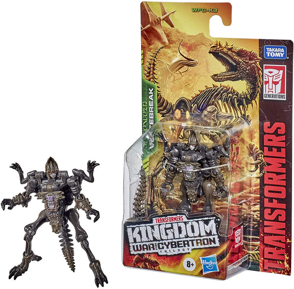 Transformers Toys Generations War for Cybertron: Kingdom Core Class WFC-K3 Vertebreak Action Figure - Kids Ages 8 and Up, 3.5-inch