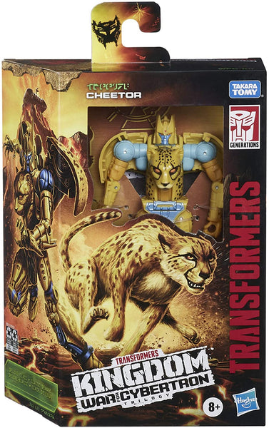 Transformers Toys Generations War for Cybertron: Kingdom Deluxe WFC-K4 Cheetor Action Figure - Kids Ages 8 and Up, 5.5-inch