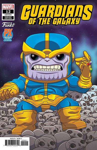 Pop! Marvel: Deluxe Thanos (Snapping) PX Previews Limited Edition and PREVIEWS Excl Guardians of The Galaxy #12 Variant 2pc Set