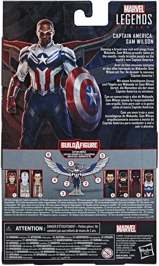 Hasbro Marvel Legends Series Avengers Action Figure Toy Captain America:  Sam Wilson