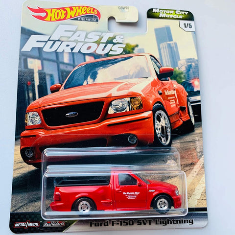 Hot Wheels Premium 2020 Motor City Muscle F&F, red Ford F-150 SVT Lightning