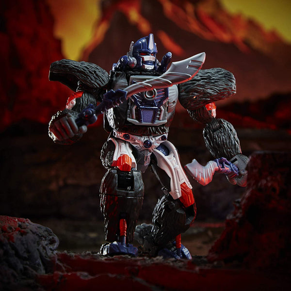 Transformers Toys Generations War for Cybertron: Kingdom Voyager WFC-K8 Optimus Primal Action Figure - Kids Ages 8 and Up, 7-inch