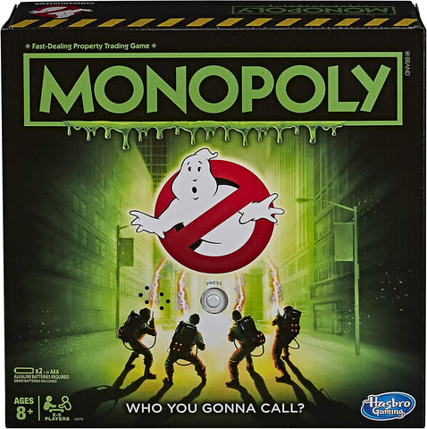 Monopoly Game: Ghostbusters Edition; Monopoly Board Game for Kids Ages 8 and Up