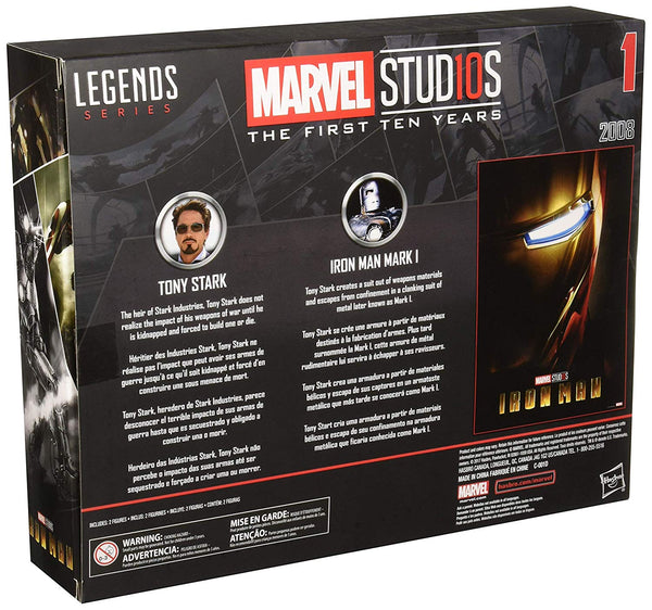 Marvel Legends MCU 10th Anniversary Tony Stark and Iron Man Mark I 6-Inch Action Figures