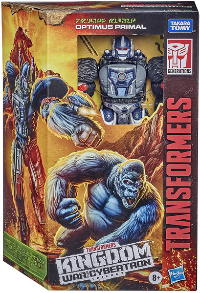 Transformers Toys Generations War for Cybertron: Kingdom Voyager WFC-K8 Optimus Primal Action Figure - Kids Ages 8 and Up, 7-inch