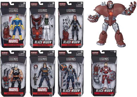 Exclusive Black Widow Marvel Legends Wave 1 Set of 7 Figures (Crimson Dynamo BAF)