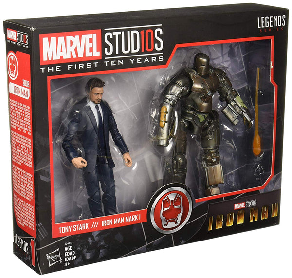 Marvel Legends MCU 10th Anniversary Tony Stark and Iron Man Mark I 6-Inch Action Figures