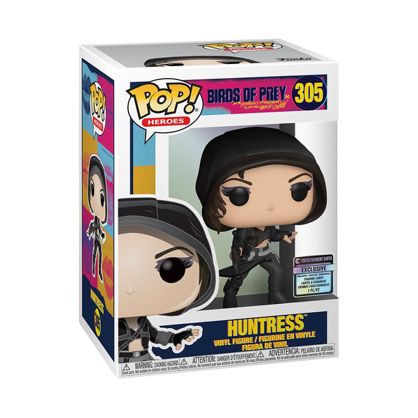 Birds of Prey Huntress Pop! Vinyl Figure with Collectible Card - Entertainment Earth Exclusive