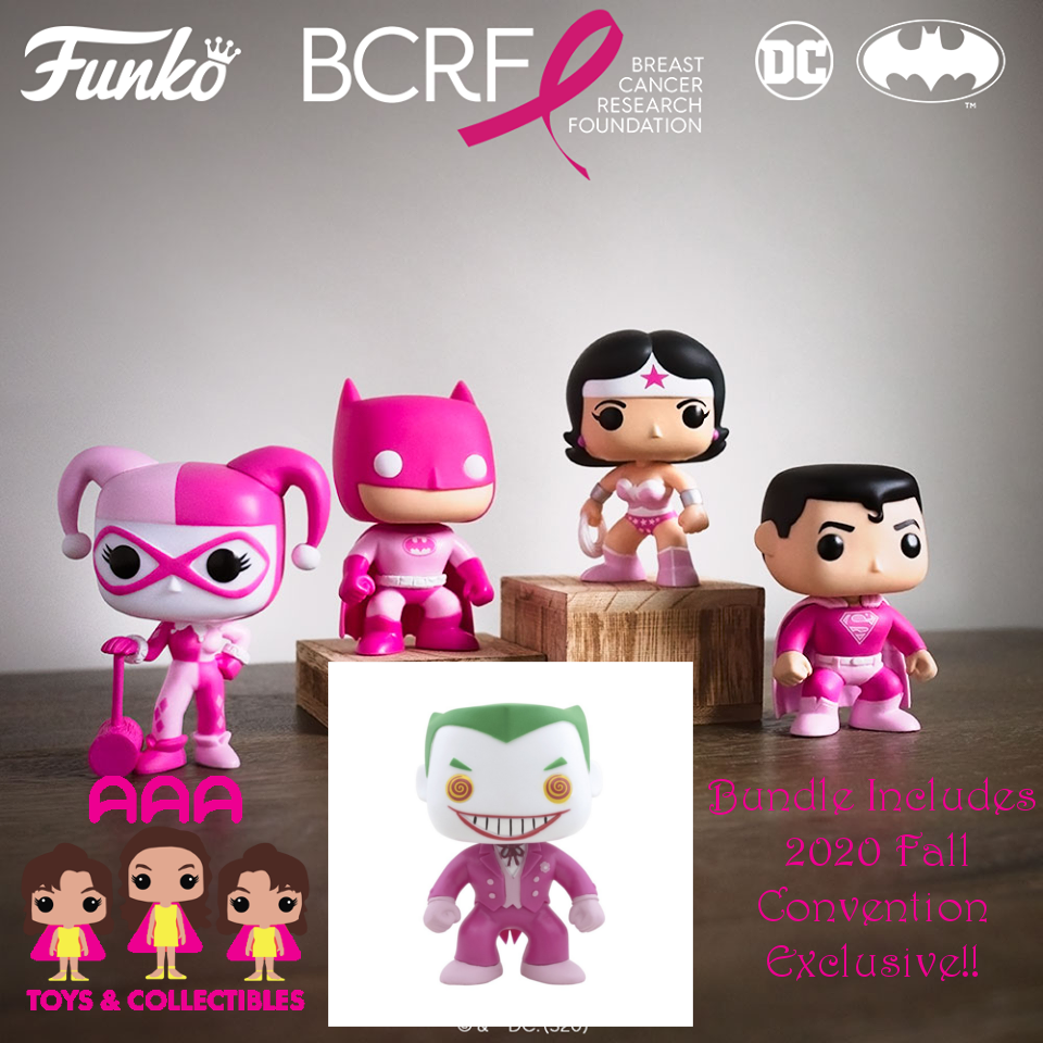 Funko Pop! DC Heroes: Breast Cancer Awareness - Bundle with Fall Convention Exclusive