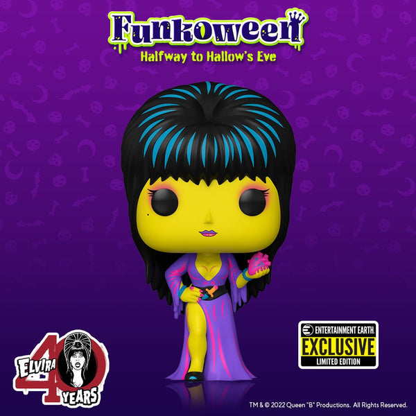 Funko Pop! Icons: Blacklight Elvira #68 - Entertainment Earth Exclusive (PRE-ORDER)