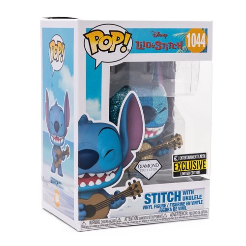 Funko Pop! Disney: Lilo & Stitch - Stitch with Ukulele Diamond Collection #1044 - Entertainment Earth Exclusive