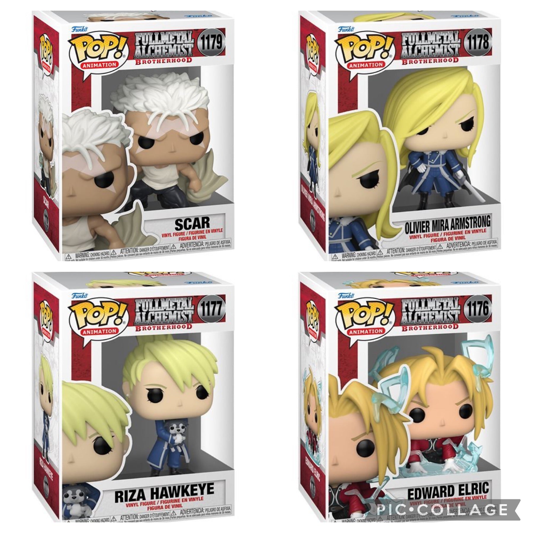 Full Metal Alchemist Brotherhood Funko Pop Set authentic 1176 1177 1178 1179