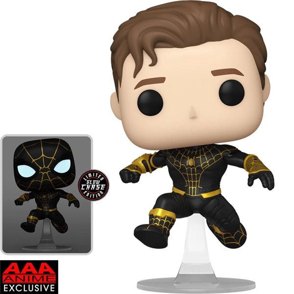 Funko Pop! Marvel: Spider-Man No Way Home Unmasked Black Suit - AAA Anime Exclusive (Chance at Glow Chase) (PRE-ORDER)