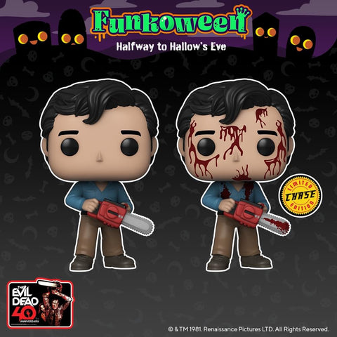 Funko Pop! Movies: Evil Dead - Ash 40th Anniversary - Chase Bundle