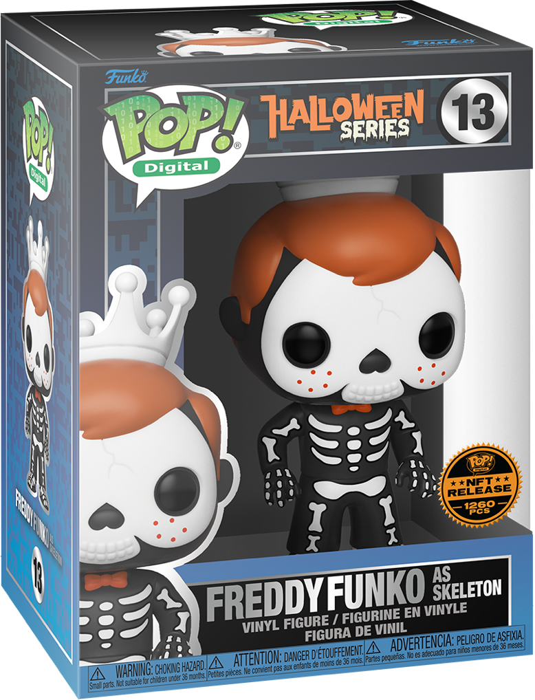Funko Pop! NFT: Halloween Series 1 - Freddy Funko as Skeleton #13 - Limited Edition 1260